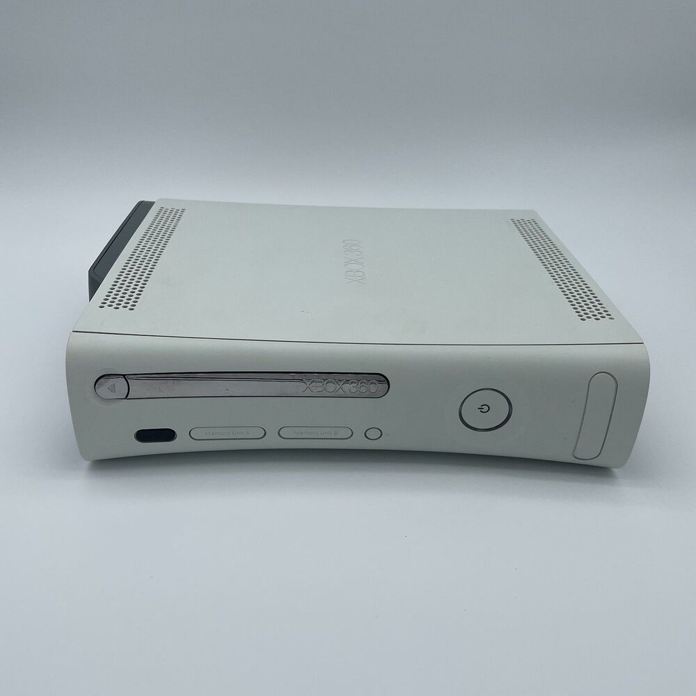 Microsoft Xbox 360 Console System With Power Cable Cords 60GB White Tested